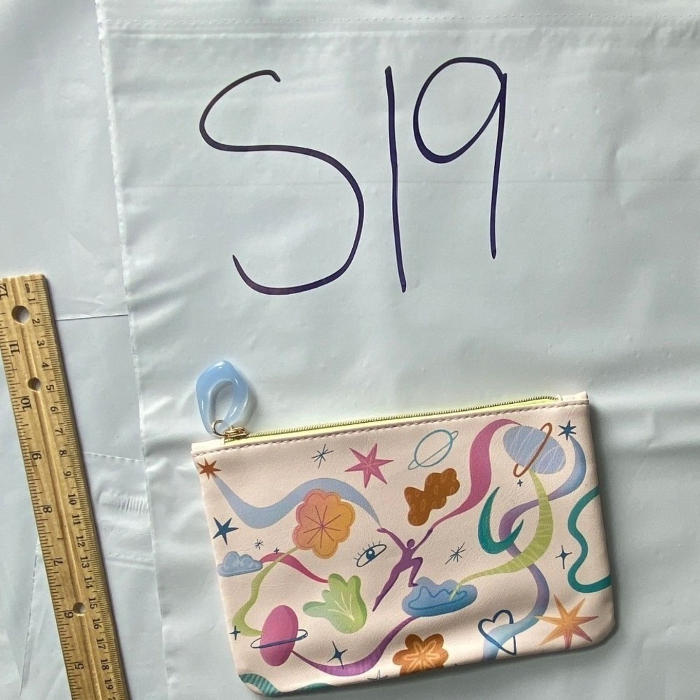 Cute Colorful Abstract‎ Cloud Stars Flowers Mini Pouch Bag